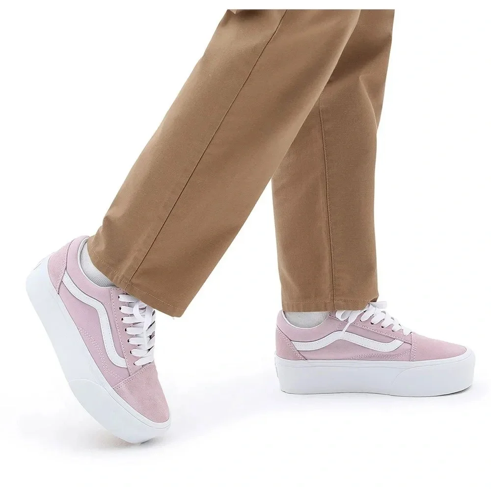 Vans Women's Light Pink Old Skool Stackform - Picture 3 of 5